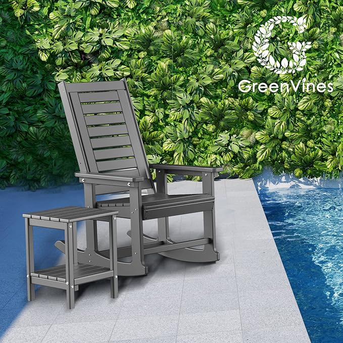 GREENVINES Outdoor Rocking Chair Set | 3-Piece | 2 Rocking Chairs - Image 2