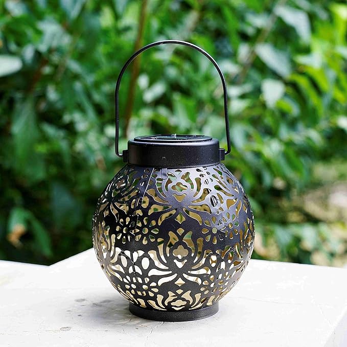 Set of 2 Solar Lantern Outdoor Hanging Decorative Lights - Image 2