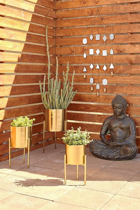 Deco 79 Metal Indoor Outdoor Planter Large Planter Pot - Image 4