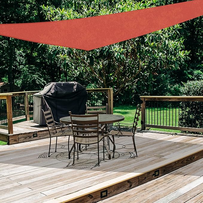 AsterOutdoor Sun Shade Sail Triangle 12' x 12' x 12' UV Block Canopy - Image 5