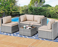 Shintenchi 5 Pieces Outdoor Patio Furniture Sets, Patio Sectional Sofa Couch by Shintenchi