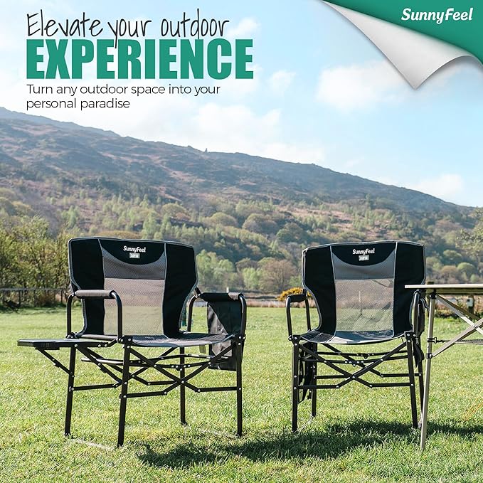 SUNNYFEEL Oversized Camping Directors Chair 500 LBS Heavy Duty, Portable - Image 4