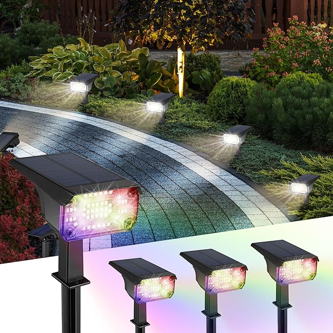 Kingsyard Solar Color Changing Lights 8 Colors, USB & Solar Powered Solar by Kingsyard