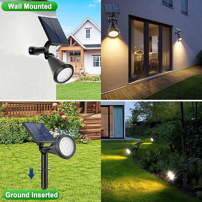 Solar Spot Lights Outdoor Waterproof 180° Adjustable Solar Powered Landscape - Image 5