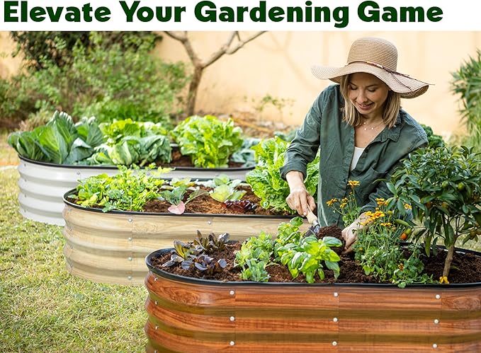 Plant & Plot Galvanized Raised Garden Beds Outdoor // 4×2×1 ft Planter Raised - Image 2