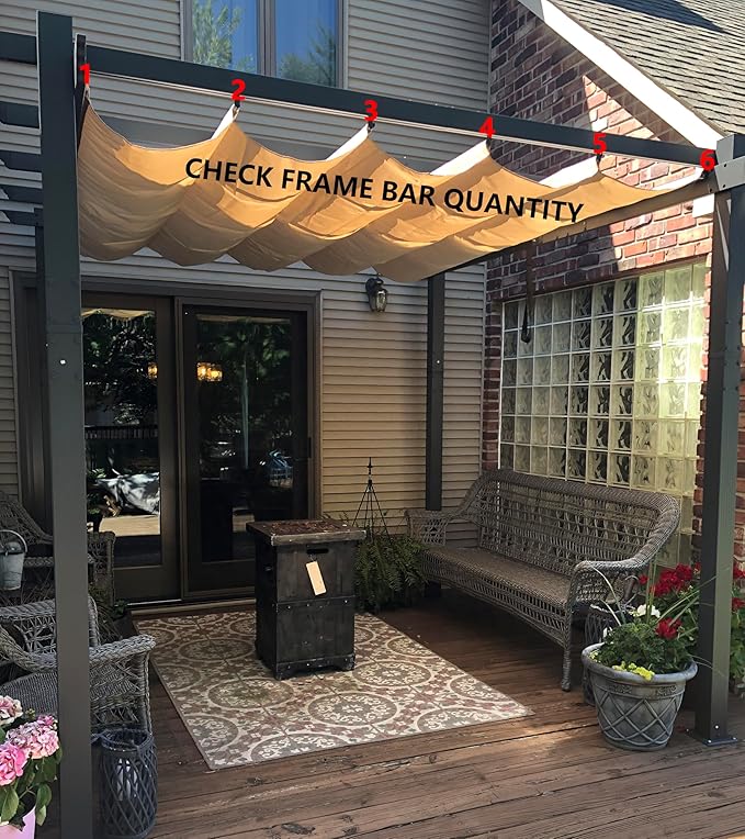 Pergola Shade Cover Replacement Canopy Top Compatible - Image 2