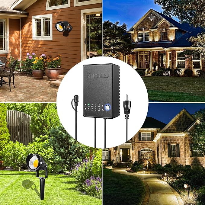 ZUCKEO All-in-One Landscape Lighting Kit, 5W LED Low Voltage Landscape Lights - Image 6