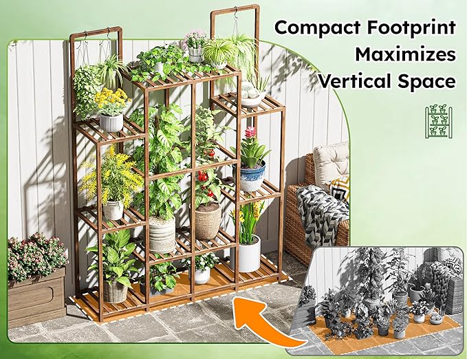 EnHomee Plant Stand Indoor for Multiple Plants Stand Outdoor - Image 5