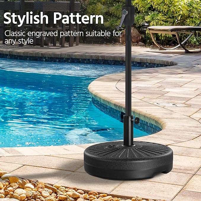 Yaheetech Umbrella Base 85.7lbs Round Water & Sand Filled Patio Outdoor - Image 3