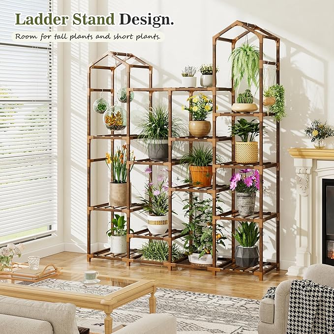 EnHomee Plant Stand Indoor Plant Stands Outdoor Tall Plant Shelf - Image 3