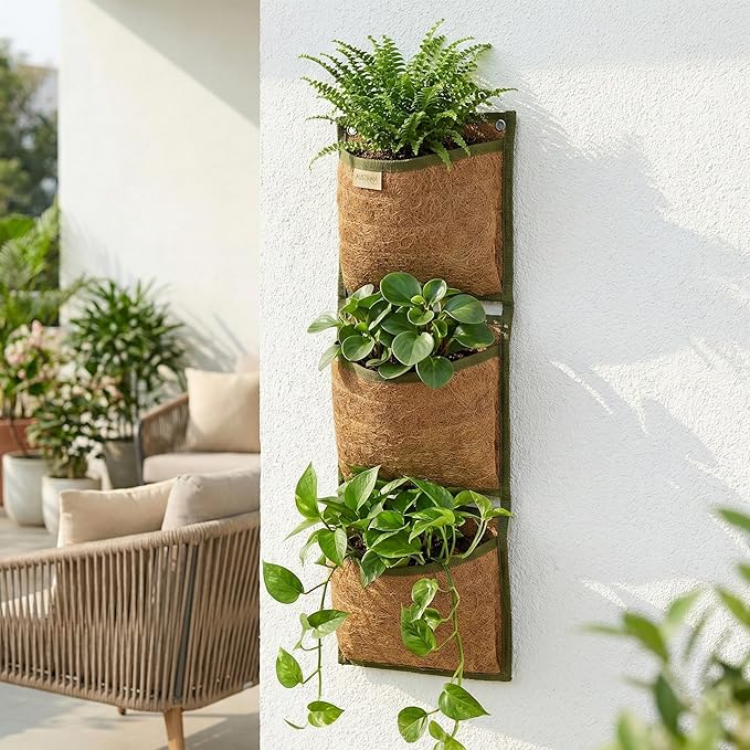 Vertical Garden Planter, 3 Pocket, Living wall Planter, Hanging wall planters - Image 6