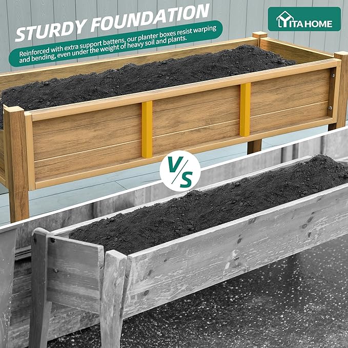 YITAHOME Raised Garden Bed HDPE, Elevated Planter Box - Image 7