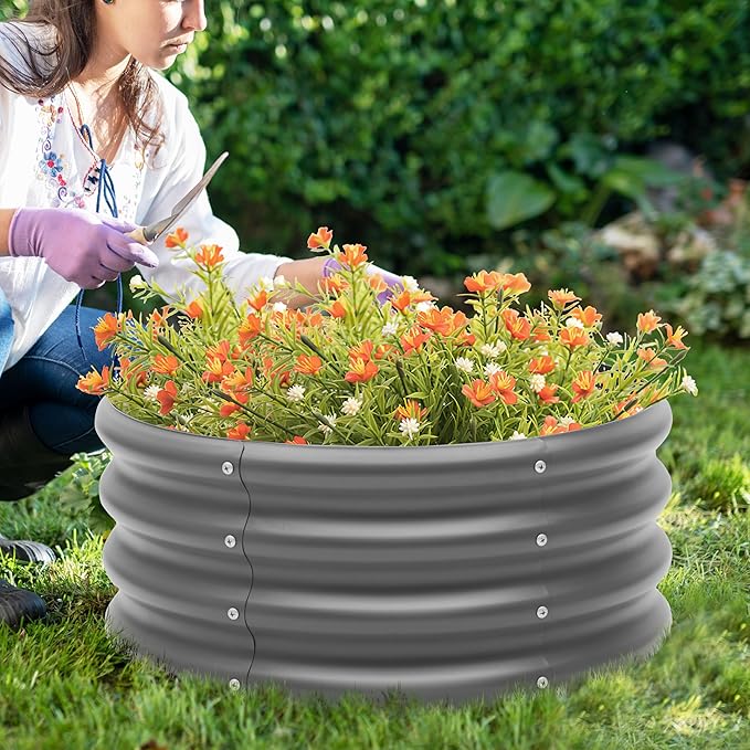 2-Pack 2x1ft Galvanized Raised Garden Bed, Outdoor Planter Bed, Metal Planter - Image 5