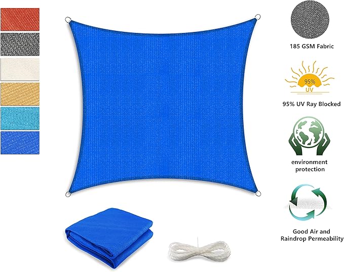 Tronssien Rectangle 10'x13' Sun Shade Sail, 95% UV Blockage Canopy Awning - Image 3