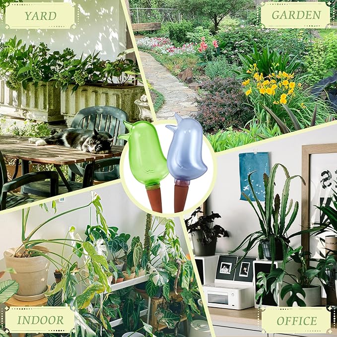 4 Pack Self Watering Spikes, Indoor Plant Watering Globes, Bird Shape Automatic - Image 6
