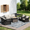 Joyside Wicker Patio Furniture Sets, 6 Pieces Upgraded Large Size Outdoor by Joyside