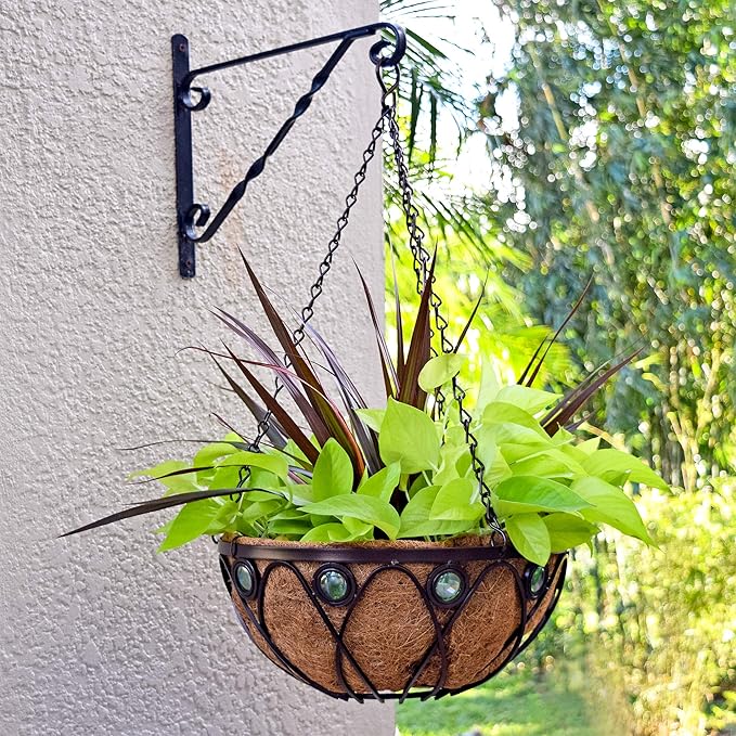 Arcadia Emerald Series Round Hanging Basket Planters - Image 3