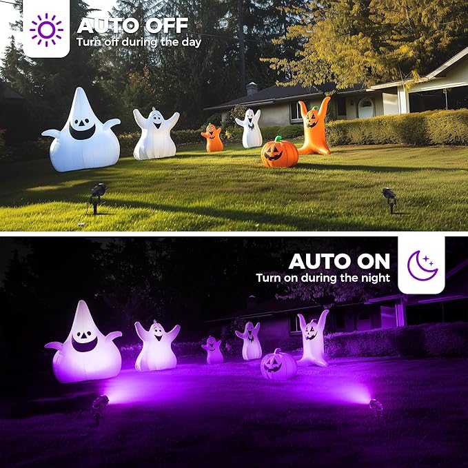L LOHAS LED Tree Spotlight Outdoor, Auto On/Off 5W 120V Landscape Lighting - Image 2
