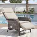 Zero Gravity Wicker Patio Recliner Chair by JelwalyPatioFurnitureSet