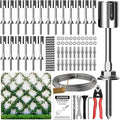 Wire Trellis for Climbing Plants Outdoor, 20-Set Wall Wire Trellis Kit by Acemaker