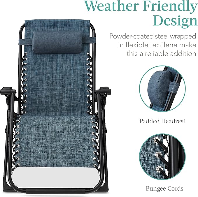 Best Choice Products Oversized Zero Gravity Chair, Folding Outdoor Patio - Image 5