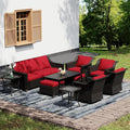 Joyside Wicker Patio Furniture Sets, 10 Pieces Upgraded Large Size Outdoor by Joyside