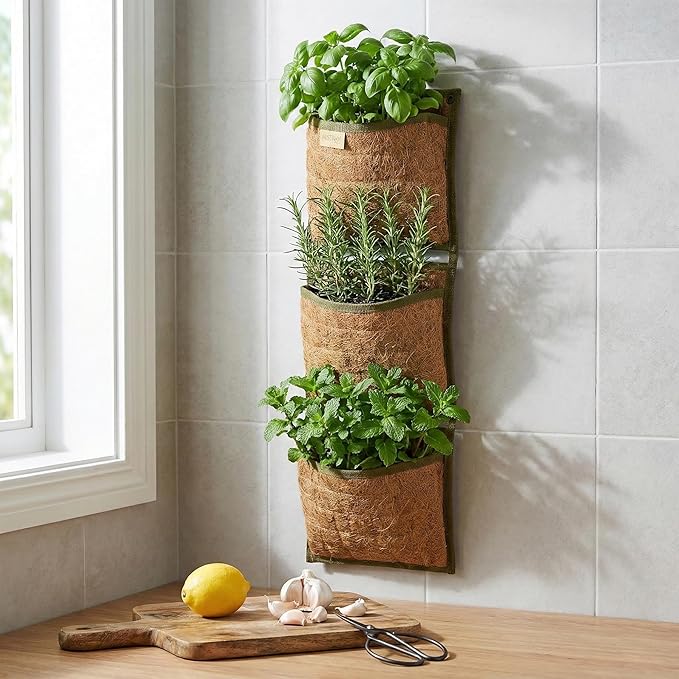 Vertical Garden Planter, 3 Pocket, Living wall Planter, Hanging wall planters - Image 5