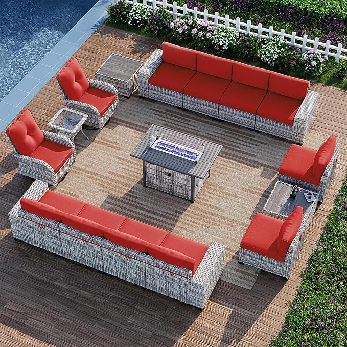 16-Piece Outdoor Patio Furniture Set by MuphyersPatioFurniture