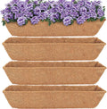 HFHOME 4Pcs 24" Trough Coco Fiber Replacement Liner, Natural 24 in Window Deck by HFHOME