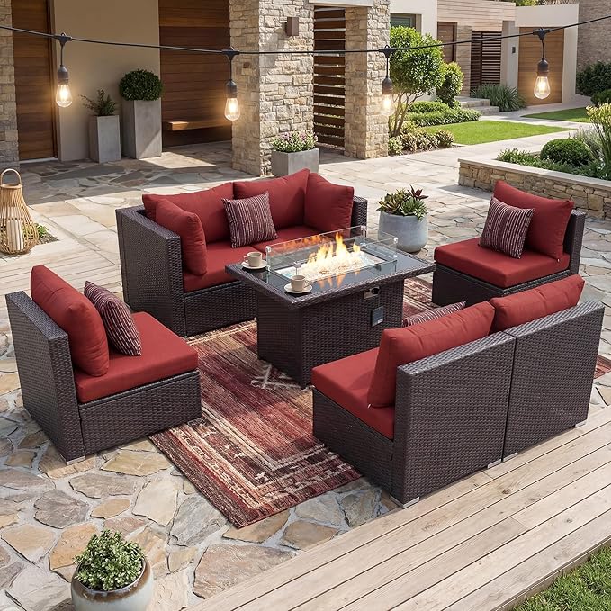 NICESOUL 7 Piece Modular Outdoor Furniture Set - Image 2