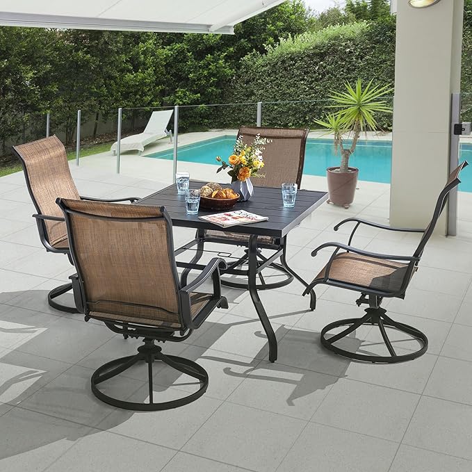 NUU GARDEN Outdoor Dining Set 5-Piece Patio Set - Image 3