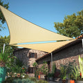 ShadeMart 10' x 10' x 10' Beige Sun Shade Sail Triangle Canopy Fabric Cloth by ShadeMart
