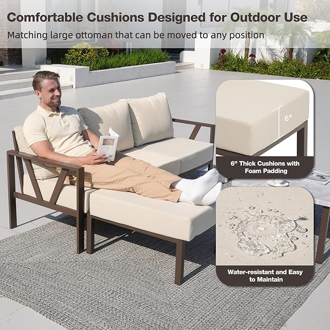 Outdoor Furniture Set, Outdoor Patio Couch Sectional - Image 4