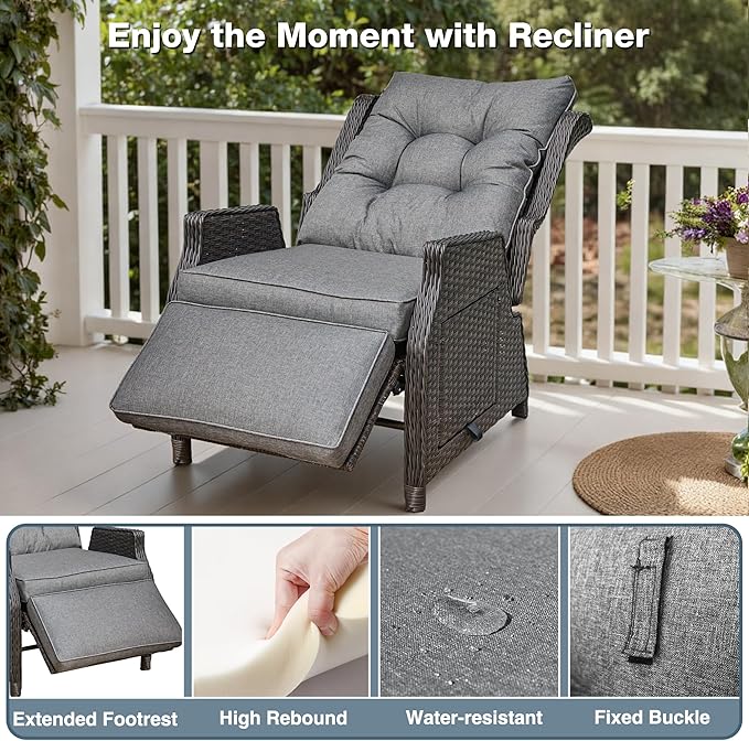 Outdoor Indoor Wicker Recliner - Image 4