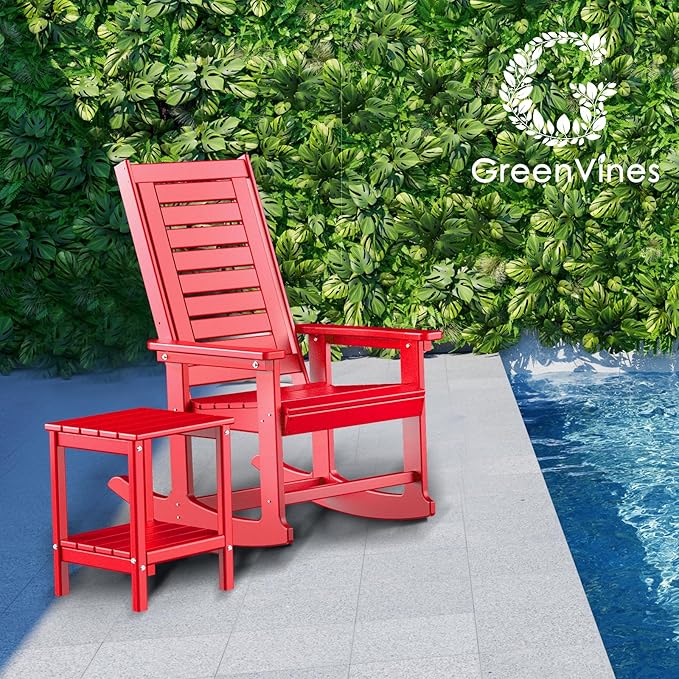 GREENVINES Outdoor Rocking Chair Set | 3-Piece | 2 Rocking Chairs - Image 2