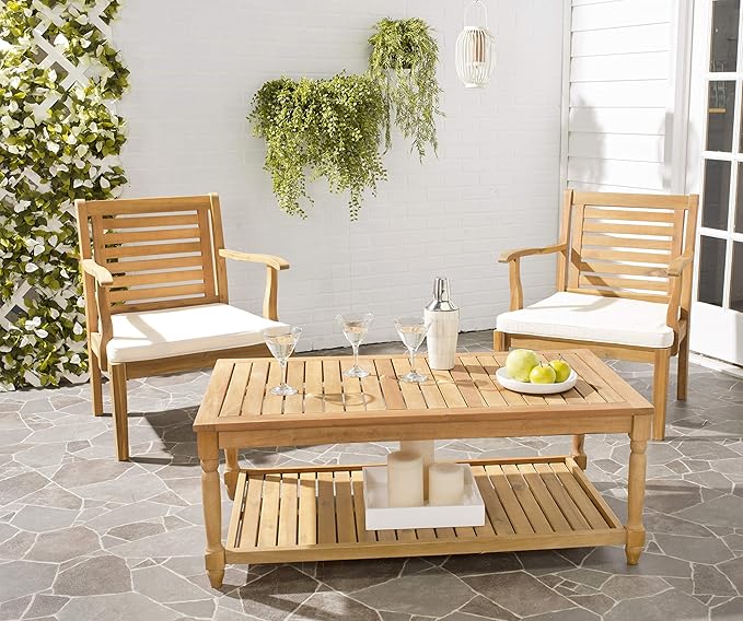 SAFAVIEH Outdoor Collection Oakley Coffee Table - Image 2