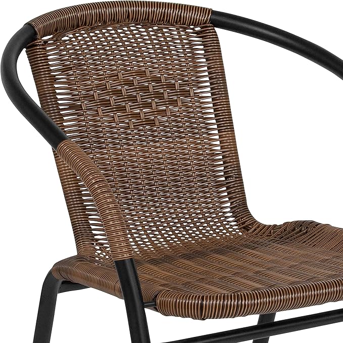 Flash Furniture Lila Modern Rattan Indoor/Outdoor Stackable Dining Chairs - Image 11