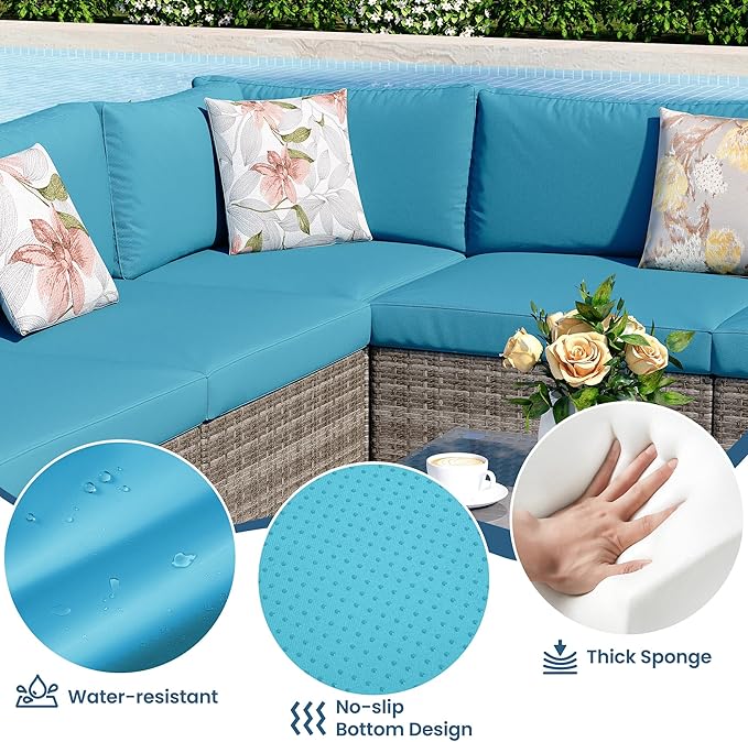 Wisteria Lane 8 Pieces Outdoor Patio Furniture Set - Image 3