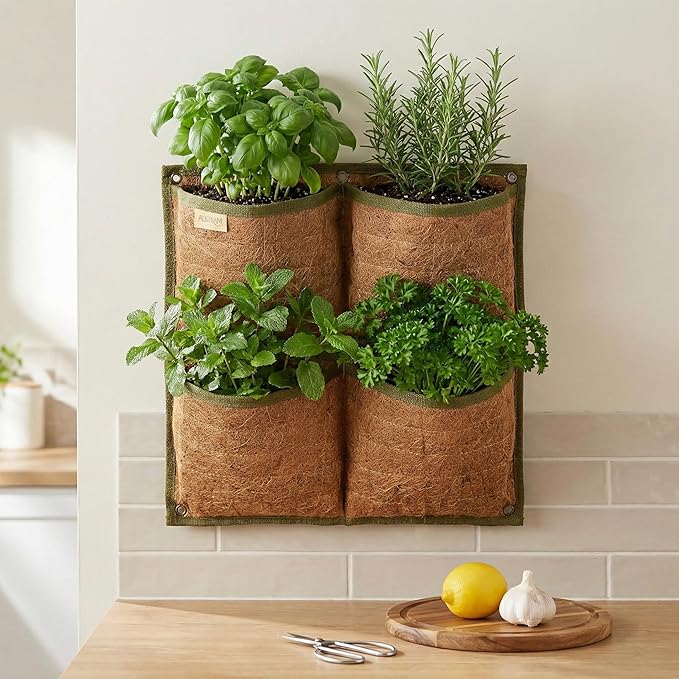 Vertical Garden Planter, 4 Pocket, Vertical Planter, wall planters - Image 5