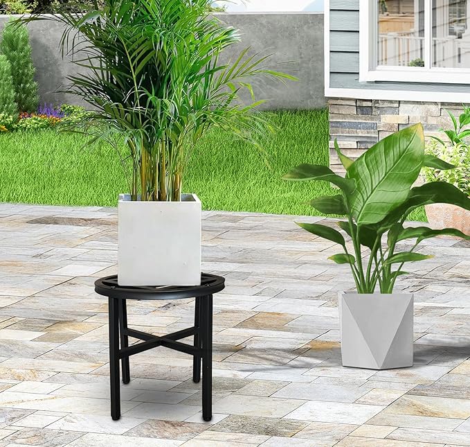Plant Stand Indoor Outdoor, 13 Inch Round Metal Plant Stands Riser, Heavy Duty - Image 7