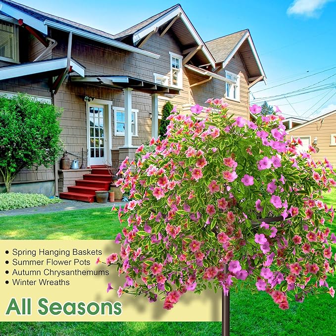 Tellingyou 2 Pack Adjustable Outdoor Flower Pot Stand, Metal Outdoor Plant - Image 5