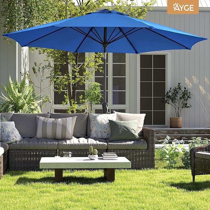 Ayge 9FT Large Outdoor Patio Umbrella Market Table Umbrella-UV Resistant - Image 6