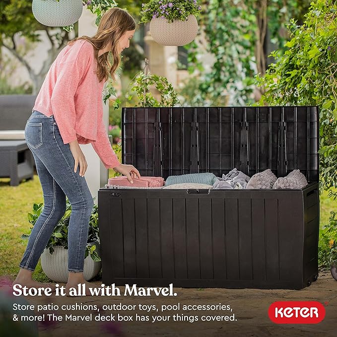 Keter Marvel Plus 71 Gallon Resin Outdoor Storage Box - Image 4