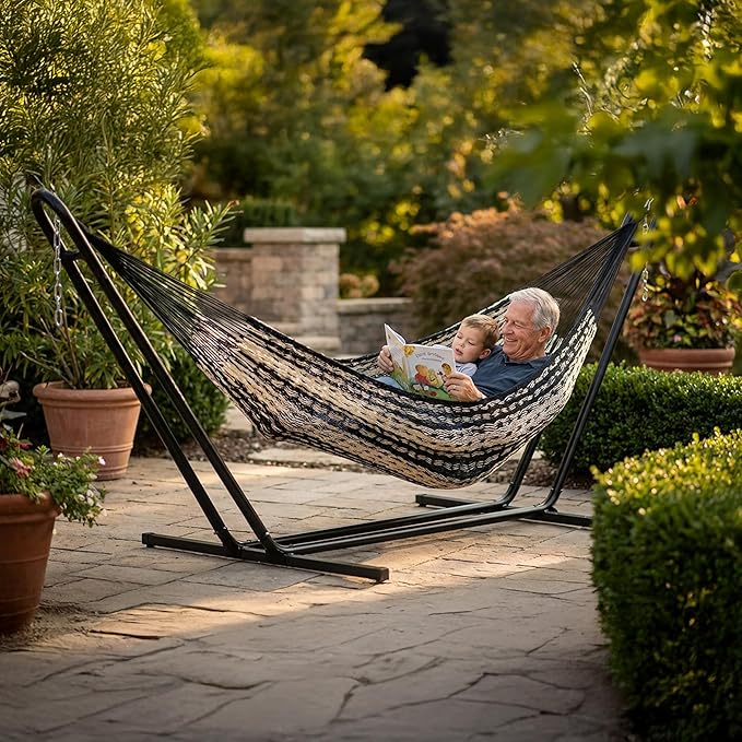 Sunnydaze Handwoven XXL Thick Cord Mayan Double Hammock - Image 9