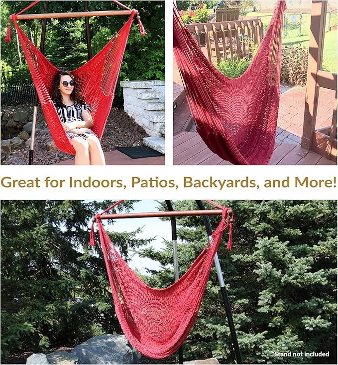 Sunnydaze Outdoor Hammock Chair Swing - Image 5