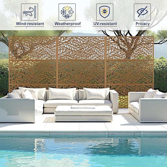 Outdoor Privacy Screen, Freestanding Privacy Fence Panels - Image 3