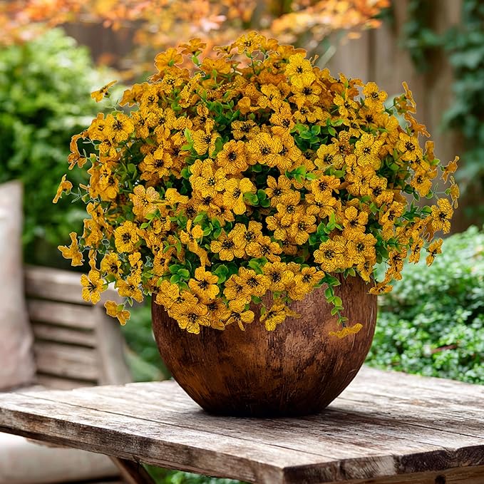 Artificial Fall Flowers for Outdoors Fake Mums - Image 2