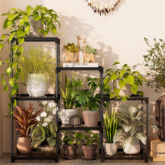 Plant Stand Indoor Plant Shelf Outdoor Metal Plant Rack - Image 8