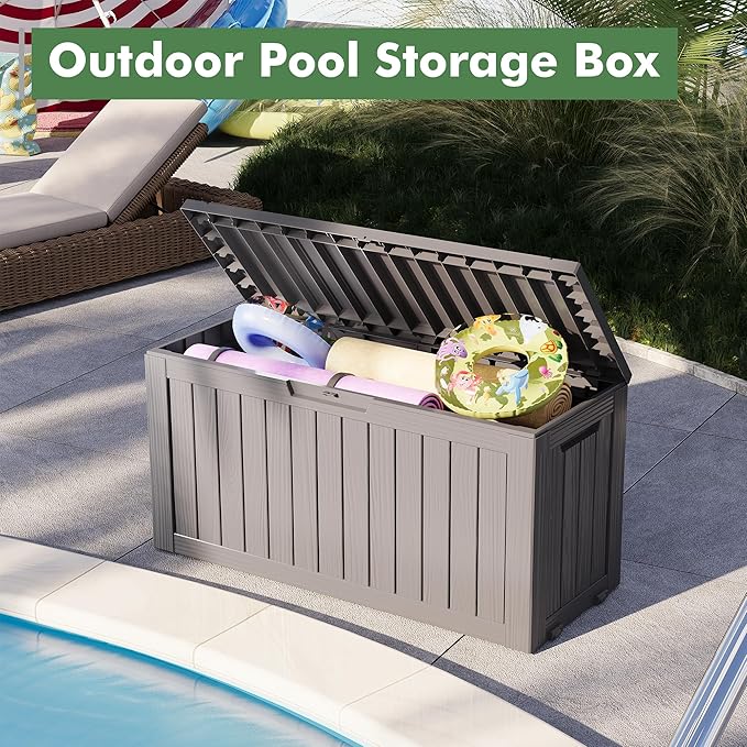 Outdoor Storage Box, Resin Deck Boxes Indoor and outdoor, Waterproof Storage - Image 4