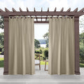 Exclusive Home Cabana Solid Indoor/Outdoor Light Filtering Hook-and-Loop Tab by Exclusive+Home